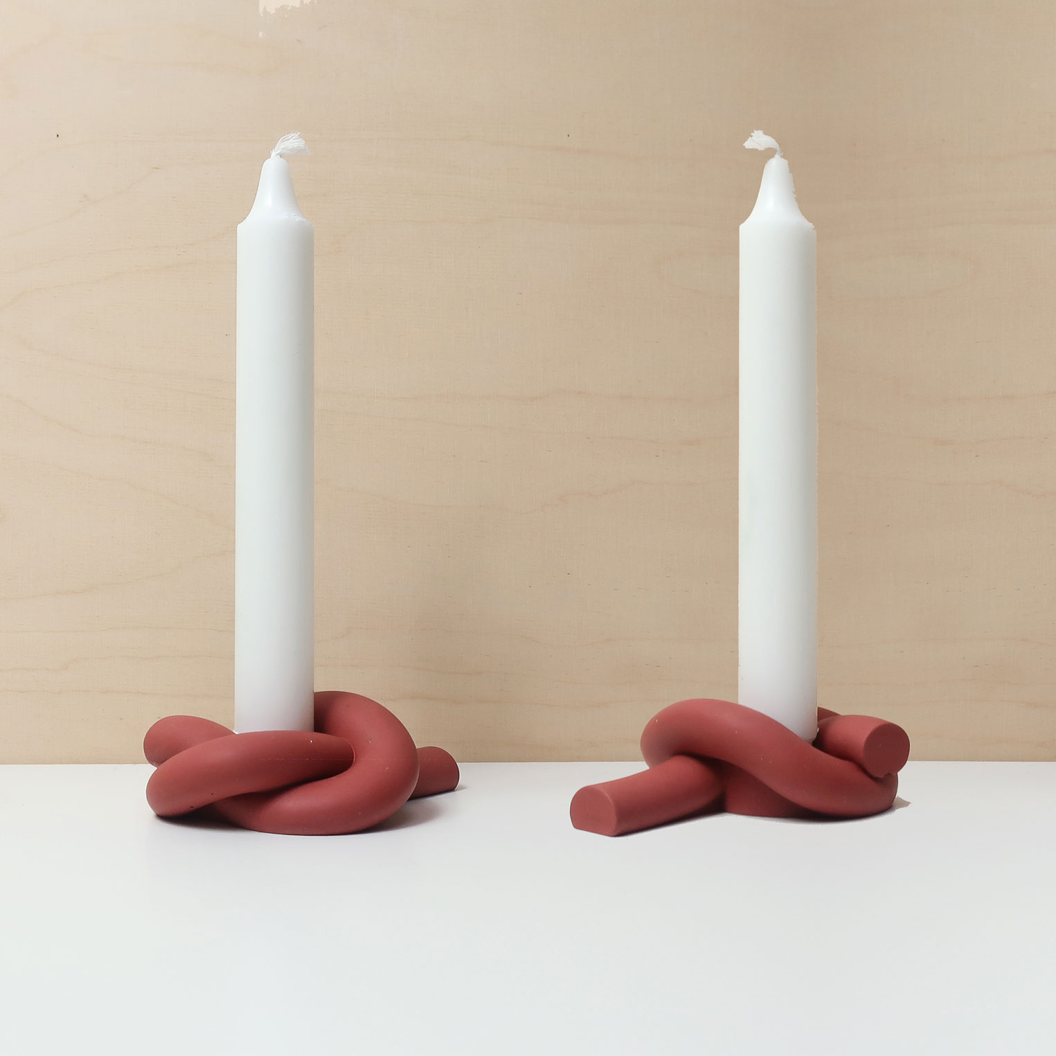 Candlestick | knot | Red - Image 3