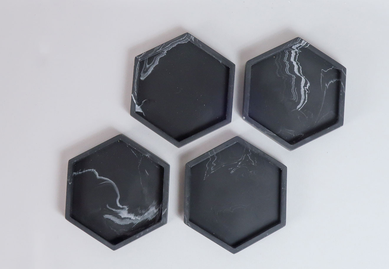 Hexagon Coaster | Black Marble - Image 3