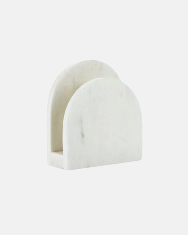 marble napkin holder, white