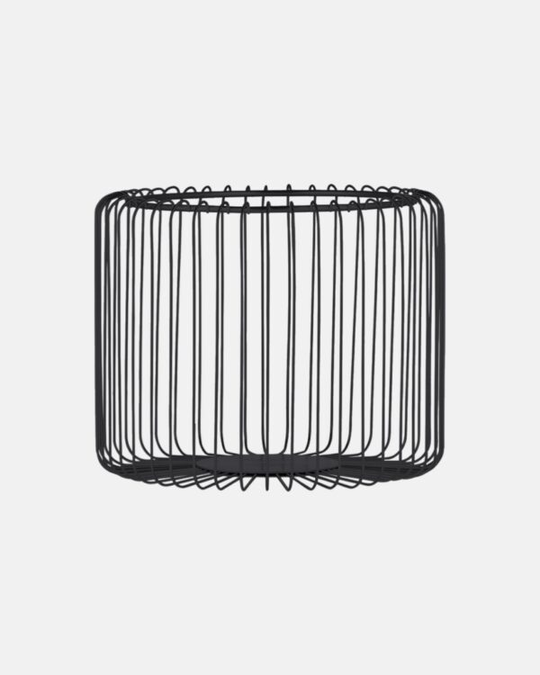 large wire basket in black colour. basket for fruits and vegetables