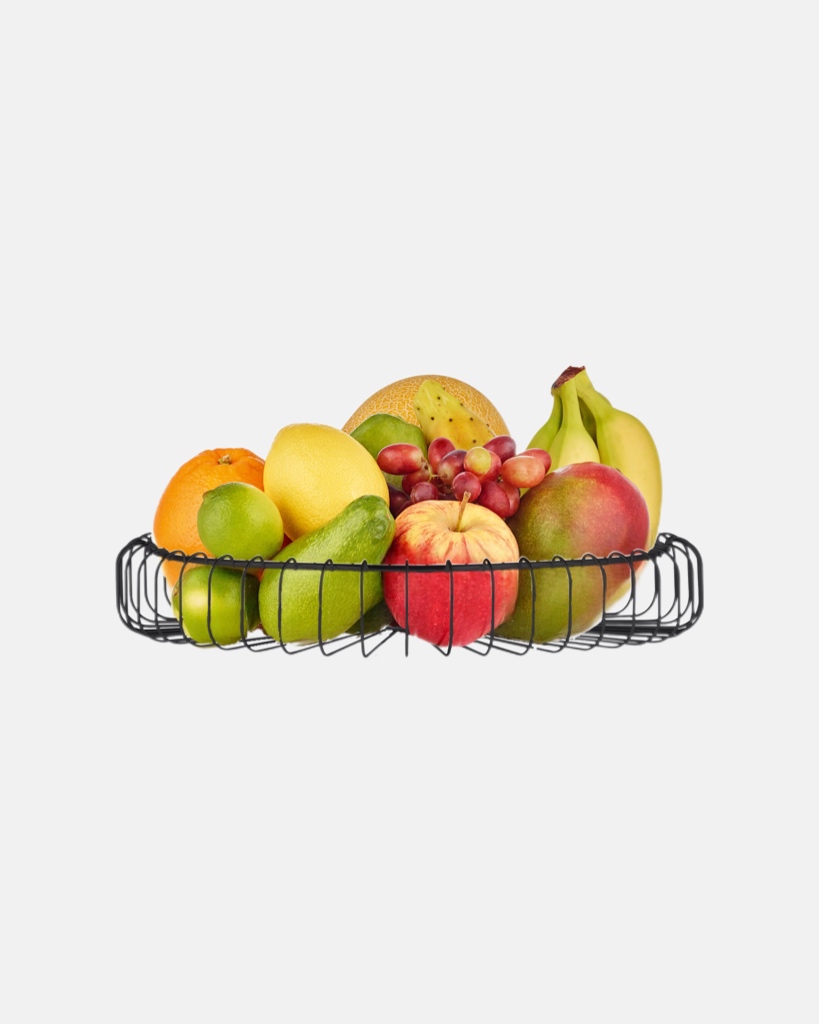wire basket in black colour. basket for fruits and vegetables