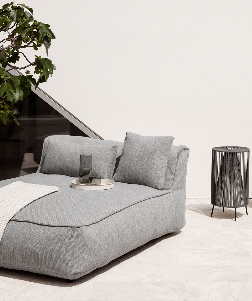 beige tray in a outdoor setting