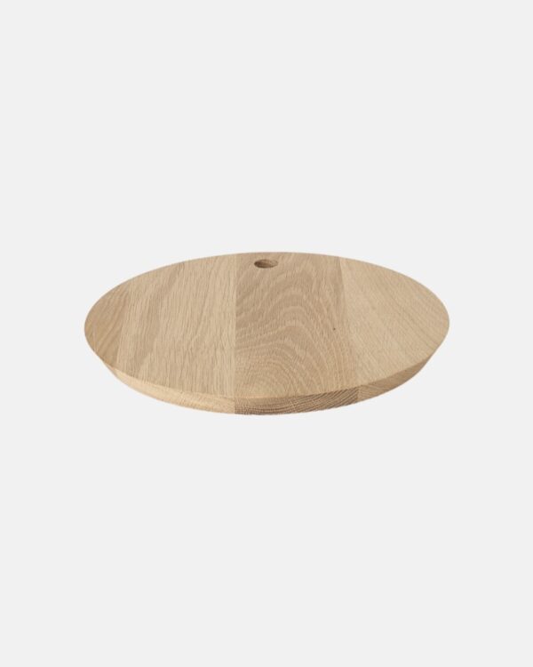 round cutting board oak