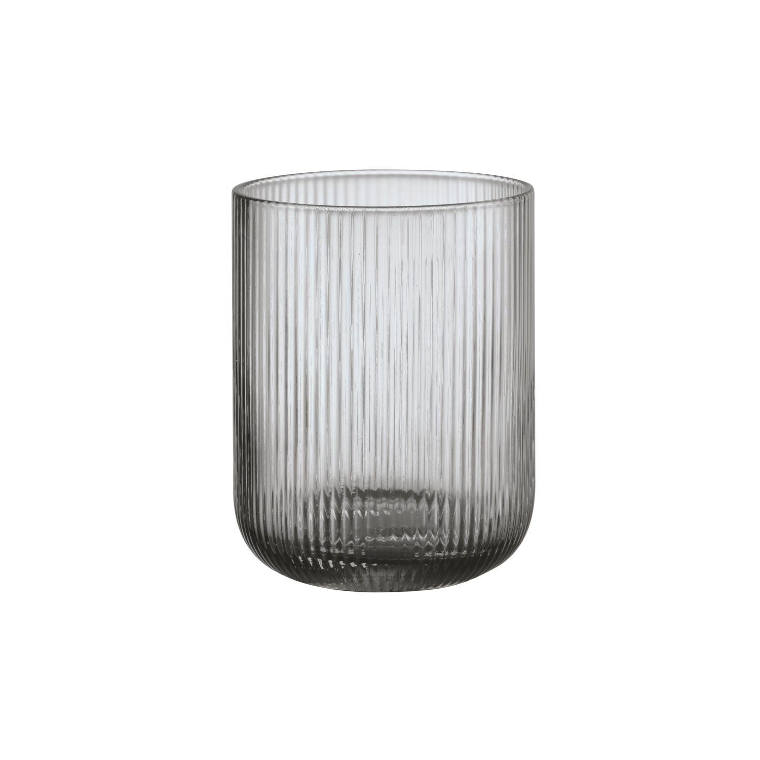 small size mouth-blown glass lantern in grey colour