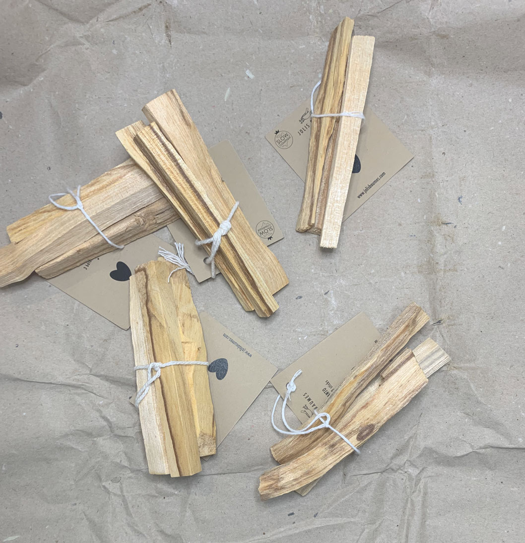 palo santo sticks, set of 3.