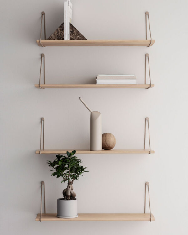 herb pot on a wooden shelf