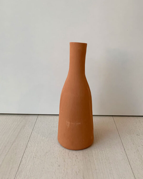 shaped terracotta vase