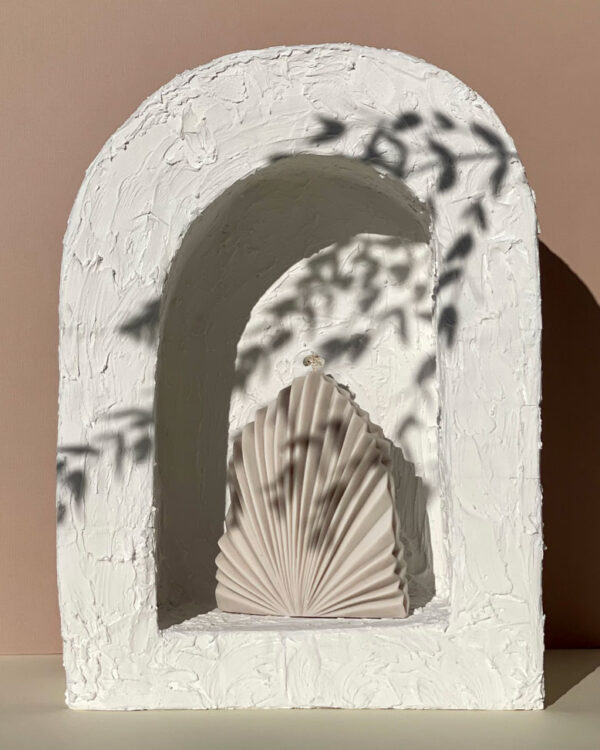 palm spear shaped soy wax candle