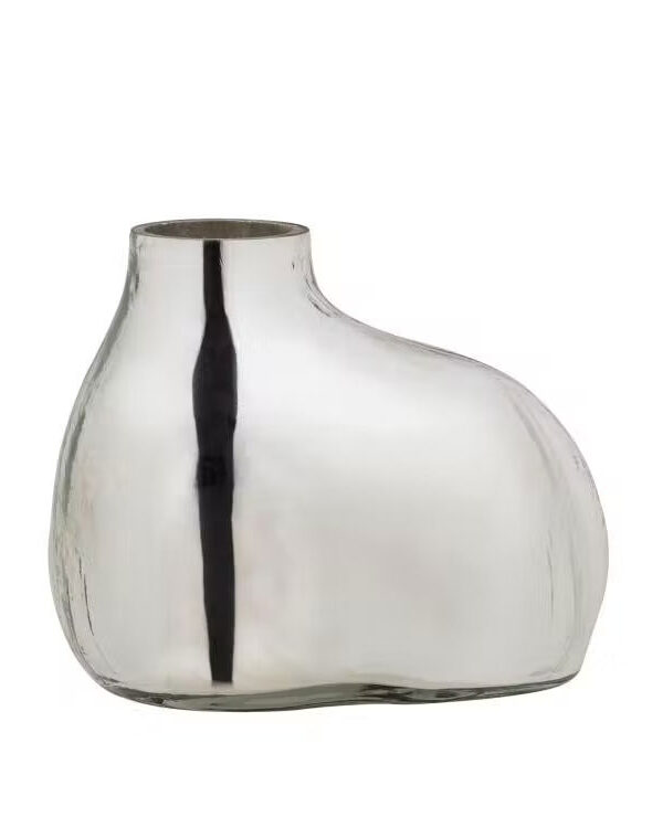 silver mirror vase