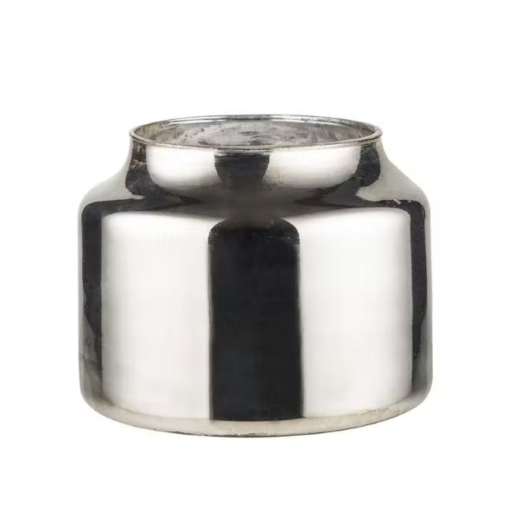 silver mirror vase
