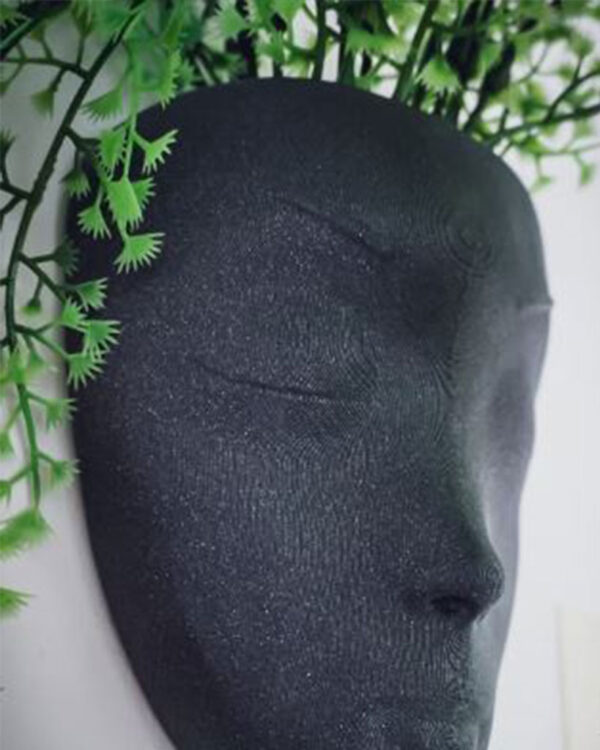 wall hanging pot with a shape of a face