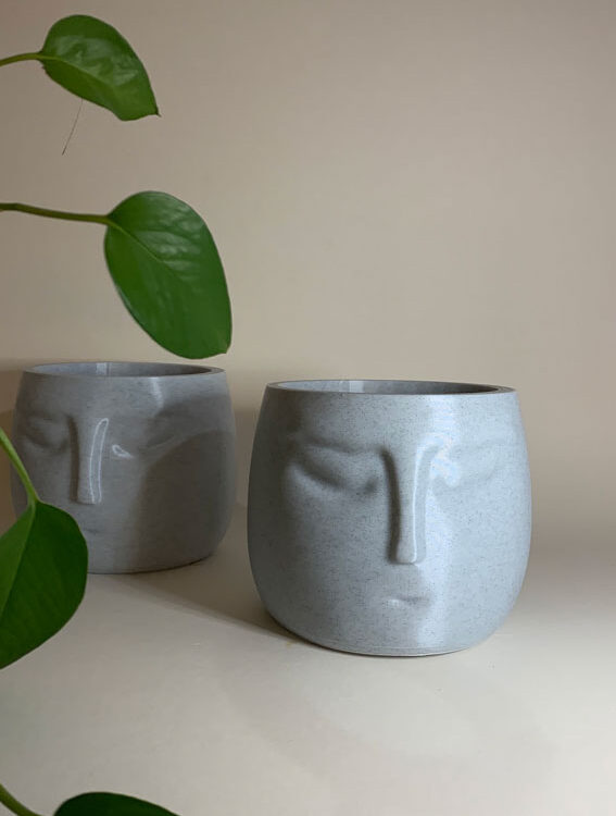 zen head pots for plants