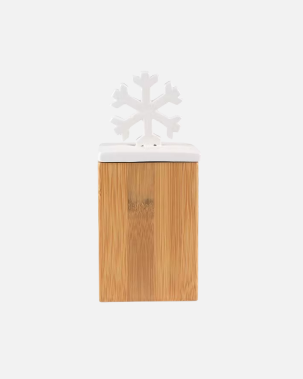 box with a snowflake ceramic lid