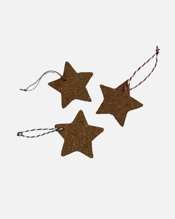 set of 6 cork stars