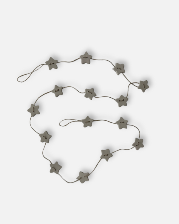 a star garland. handmade. clay.
