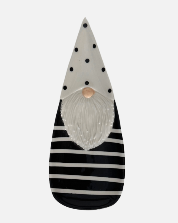 triangular santa tray / black and white