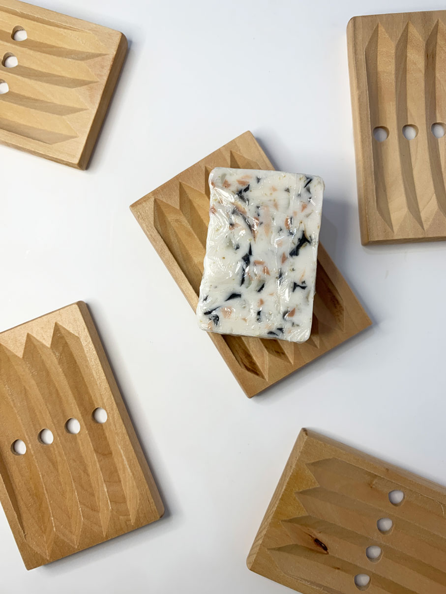 wooden soap dish