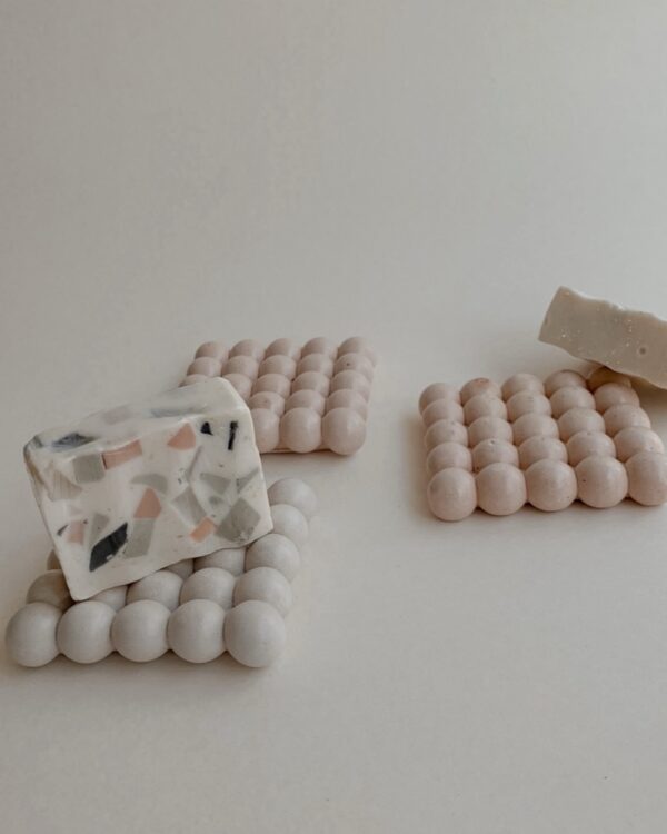 handmade concrete bubble coasters