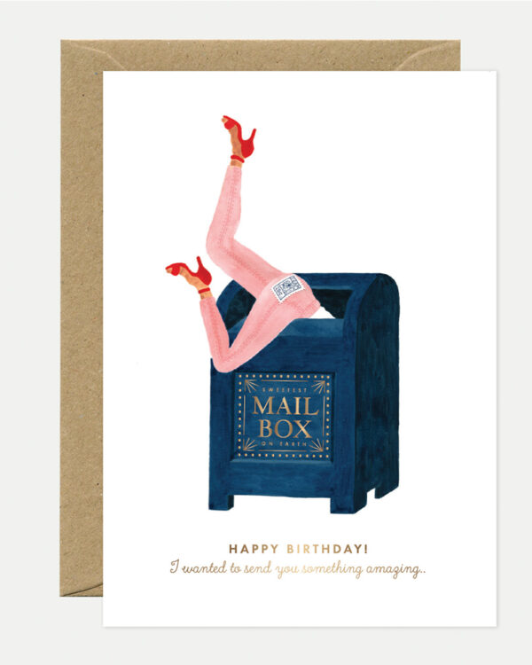 birthday card, A6 Card (105mm x 148mm) Natural white paper 300 gr blank interior This nice card is sold with a recycled brown A6 envelope. Printed in France