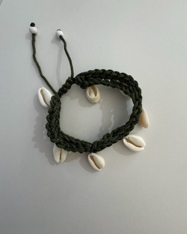shell anklet - crochet