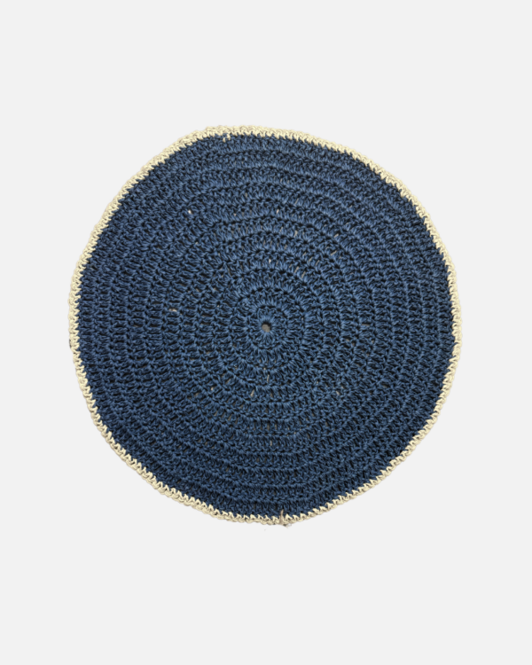 Blue Raffia | set of 2 | Round Placemats