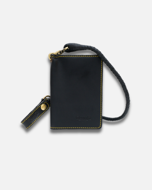 Explorer Wallet - Leather Travel Companion | Passport Fit | 2 Card Slots | Guitar Pick Pocket | Field Notes Included | Handmade | Slim Design 15x10cm | Adventure-Ready | Removable Leather Braid | Premium Leather | Perfect for Travelers