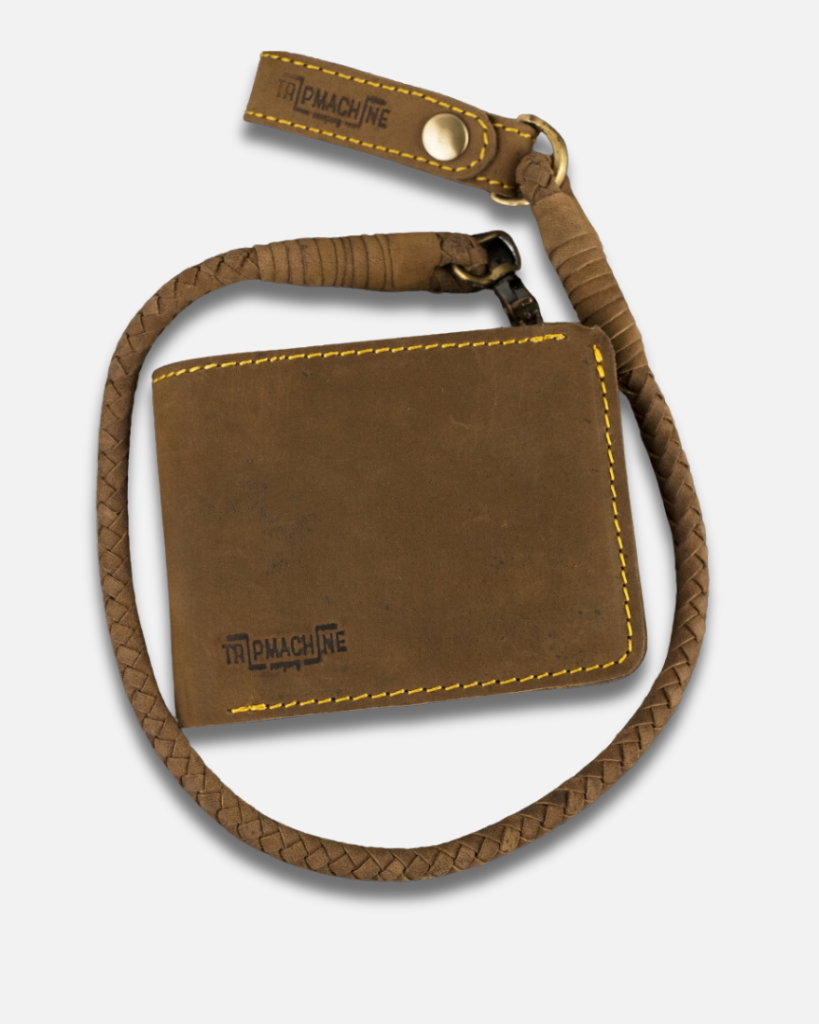 Handcrafted Premium Leather Musician's Wallet | 100% Pure Leather | Guitar Pick Pocket | 5 Card Slots | Coin Pocket | Removable Leather Braid | Lifetime Quality | Perfect Gift for Musicians | No Synthetic Materials | Ages Beautifully