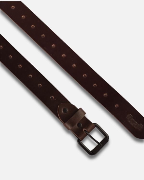 brown leather belt