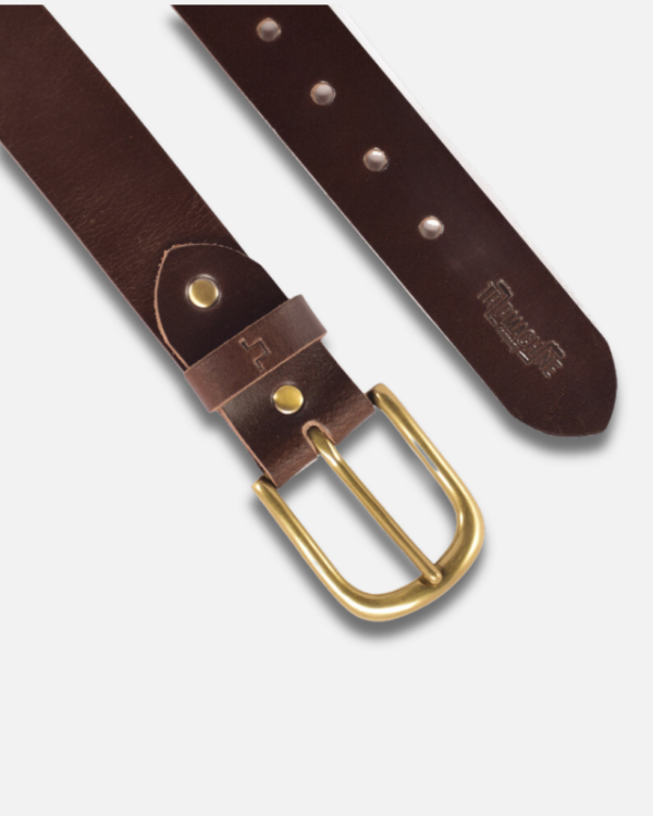 classic brown leather belt
