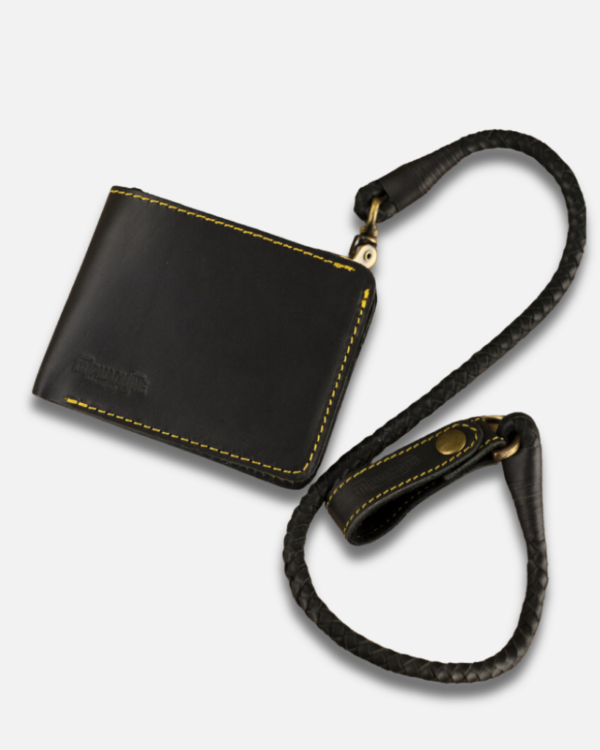 Handcrafted Premium Leather Musician's Wallet | 100% Pure Leather | Guitar Pick Pocket | 5 Card Slots | Coin Pocket | Removable Leather Braid | Lifetime Quality | Perfect Gift for Musicians | No Synthetic Materials | Ages Beautifully