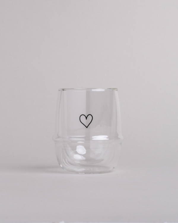 Enjoy your cappuccino in style with our Double-Walled Heart Glass. The double-wall design keeps drinks hot and hands cool, while the sweet heart detail adds a touch of charm. Dishwasher safe