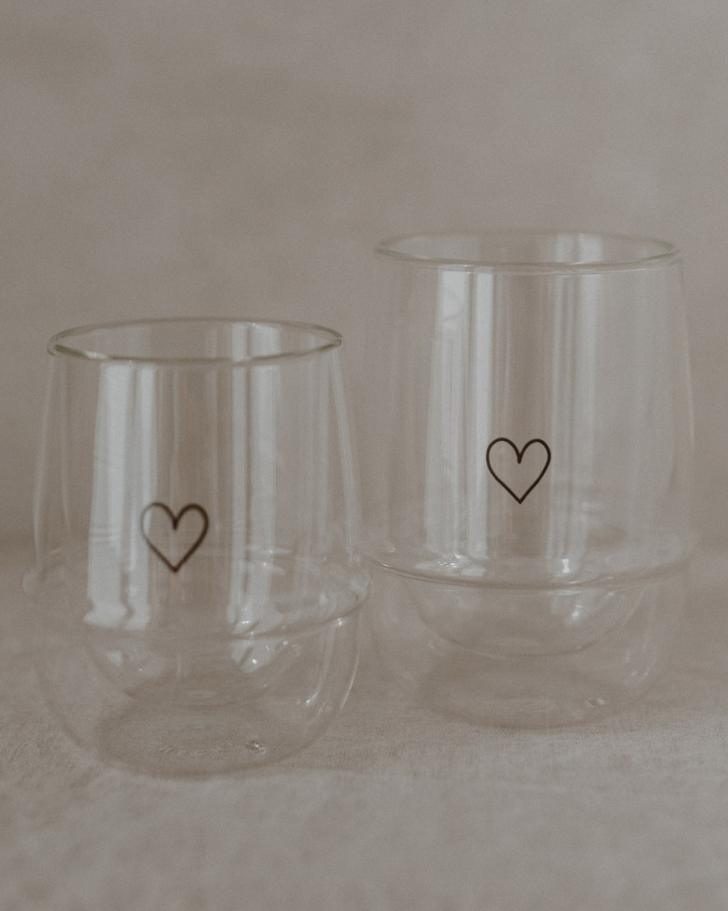 Enjoy your cappuccino in style with our Double-Walled Heart Glass. The double-wall design keeps drinks hot and hands cool, while the sweet heart detail adds a touch of charm. Dishwasher safe
