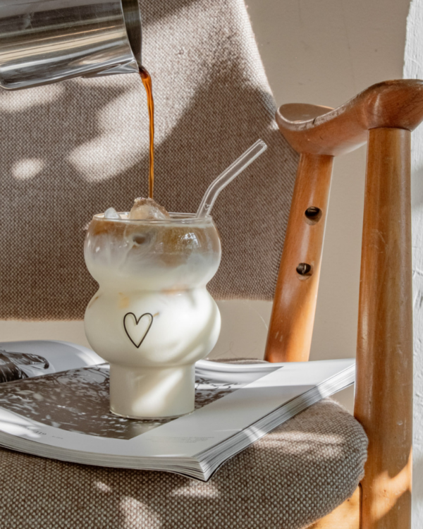 Add a touch of love to your drinks with the Double Bubble Heart Glass. This unique glass features a playful double bubble design and sweet heart accent, perfect for any beverage. Durable, dishwasher safe, and a great gift idea!
