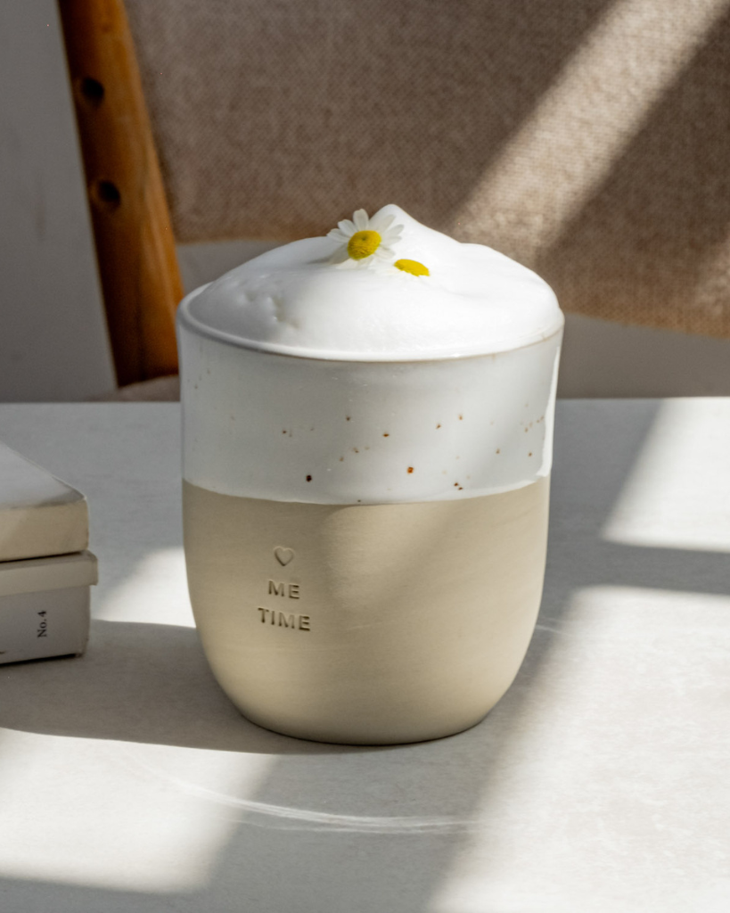 Me Time Stoneware Mug | 320ml | Handcrafted in Portugal Create perfect moments of calm with our handcrafted "Me Time" stoneware mug. Each 320ml mug is lovingly made in a small Portuguese pottery, featuring a mindful embossed message. Every piece is unique, with natural variations in glaze and texture that make it special. Dishwasher-safe and perfectly sized at 8.5-9cm height, it's your ideal companion for daily moments of peace.